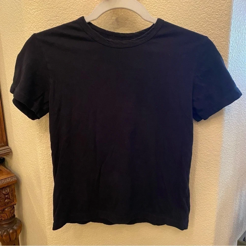 JAMES PERSE Boys Kids Black Graphic T-Shirt Size 6-7 Yrs